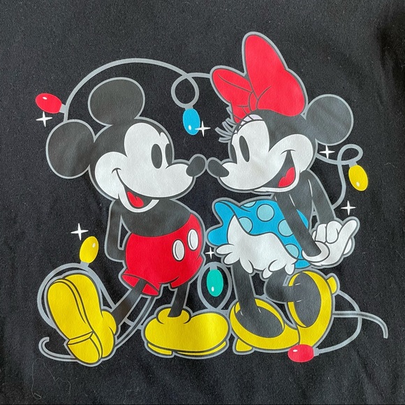 New Disney Minnie & Mickey Mouse Crop Sweatshirt - Picture 2 of 6